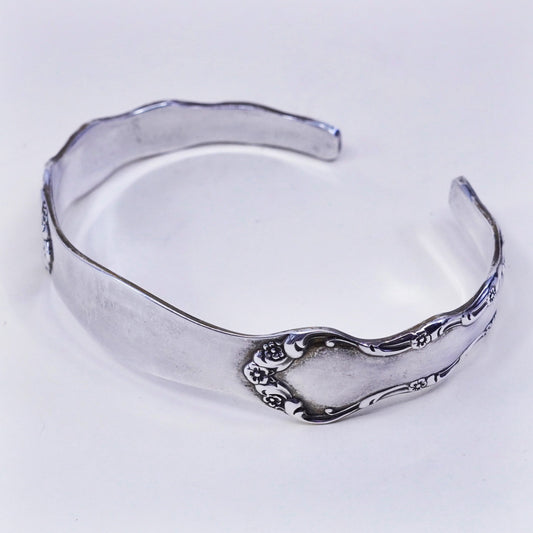 6.75”, Vintage Reed & Barton Sterling silver Handmade spoon bracelet, 925 cuff