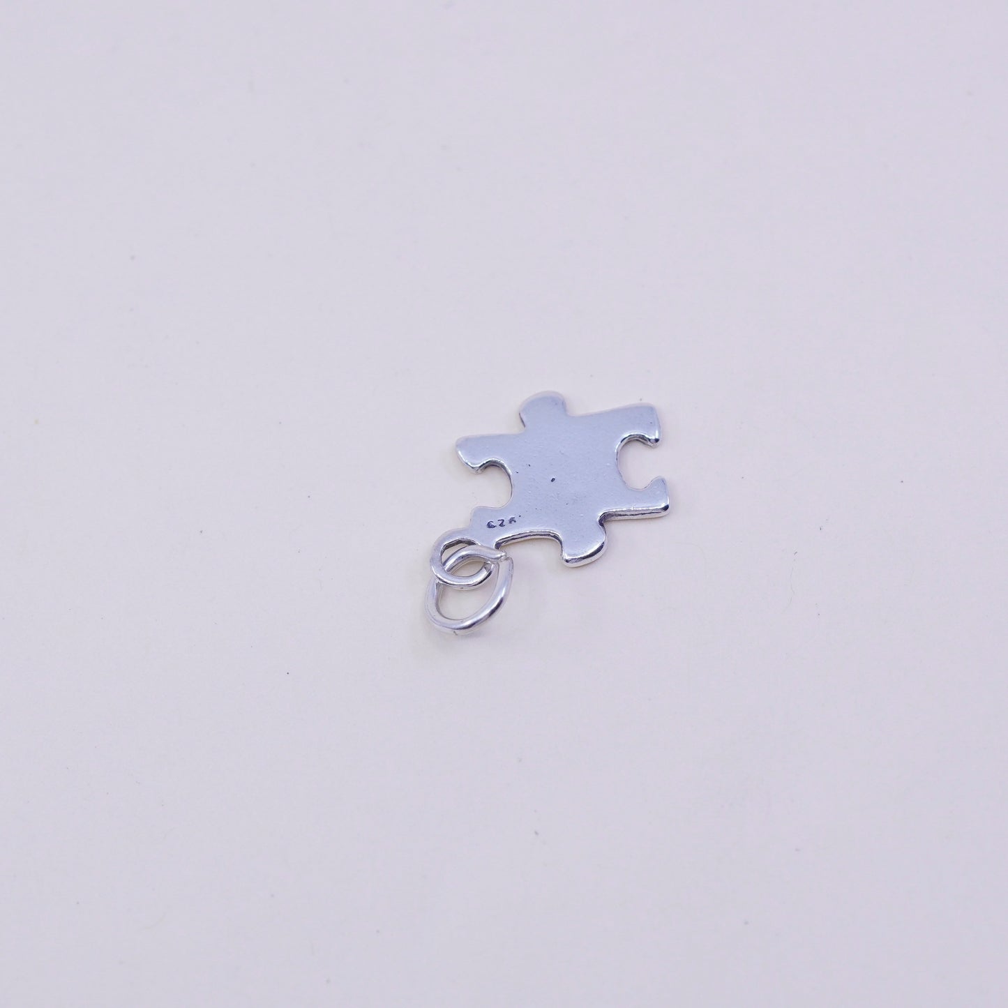 Vintage 925 sterling silver handmade puzzle charm, stamped 925
