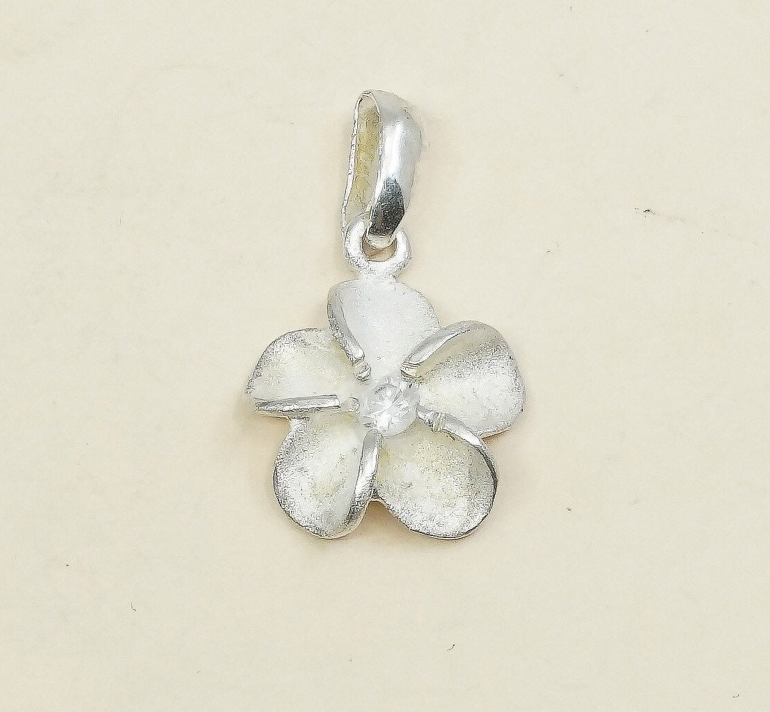 Vintage Sterling silver handmade pendant, 925 flower