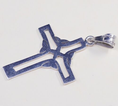 Vintage Mexico TS-110 Sterling Silver Handmade Pendant, 925 silver cross