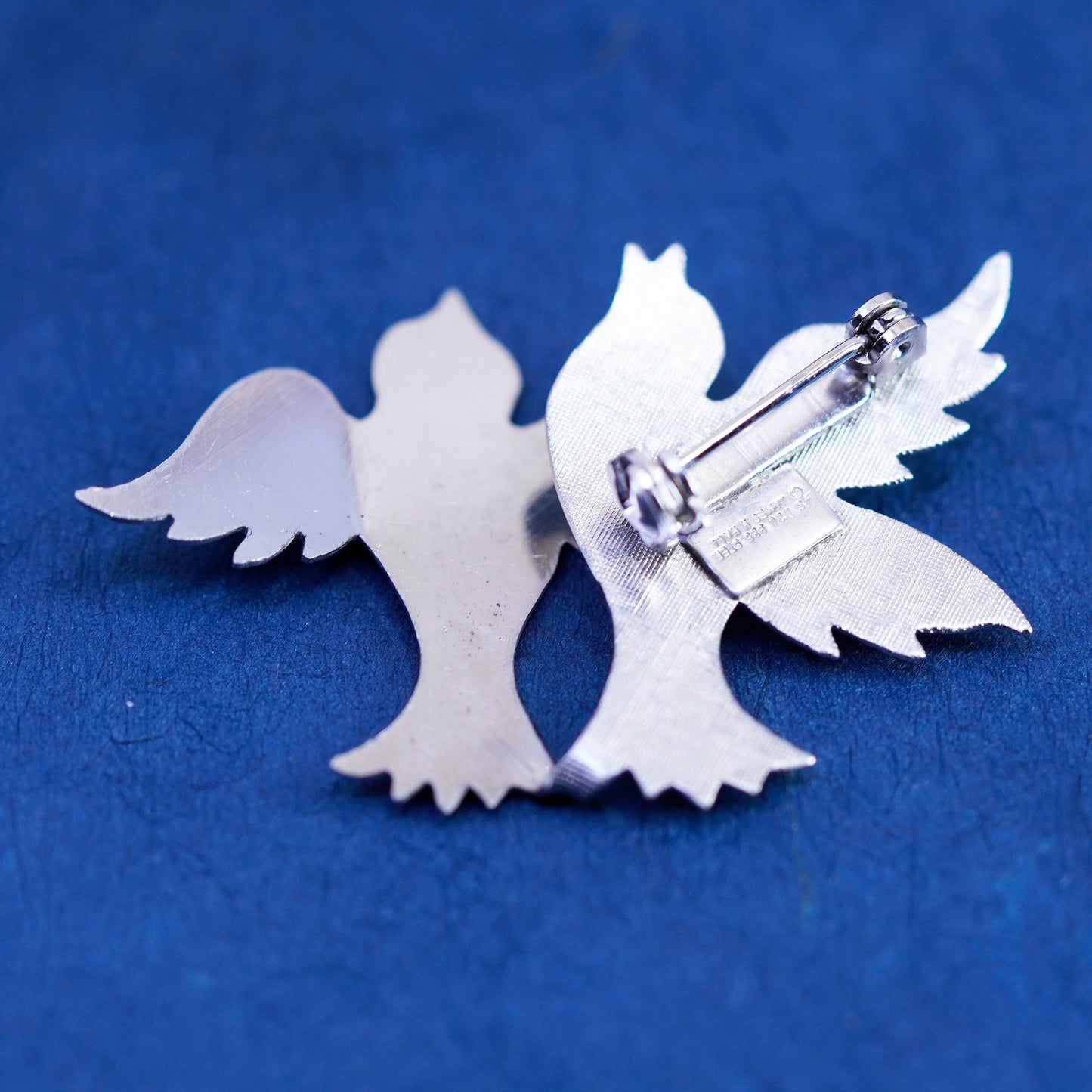 Vintages sterling silver handmade brooch, 925 birds pin pendant