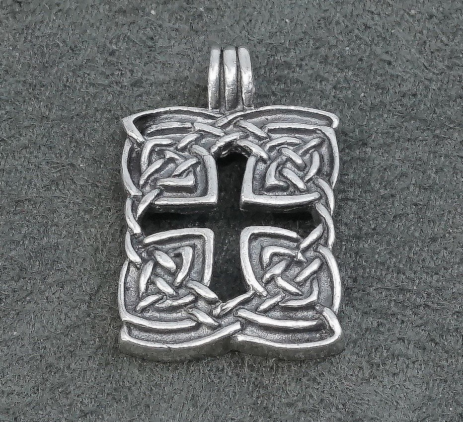 vtg Sterling silver handmade pendant, 925 Filigree cross