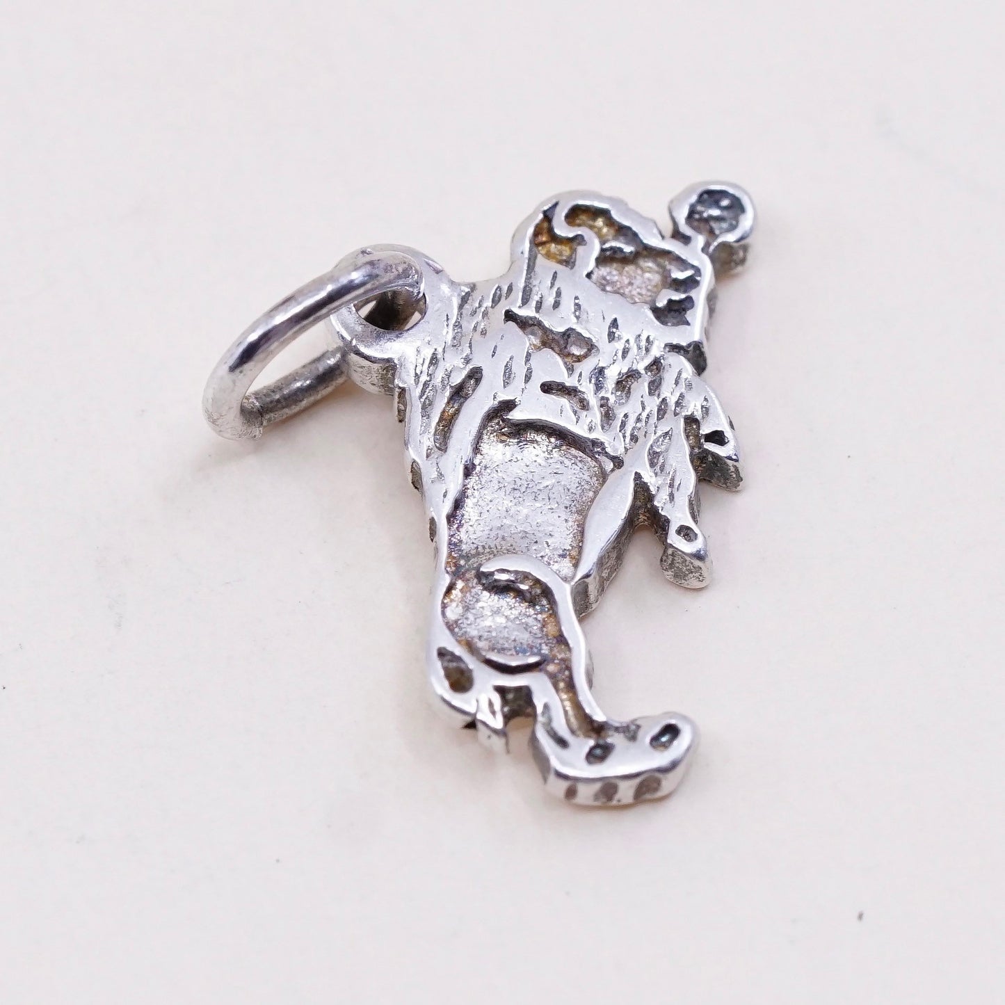 Vintage Sterling silver handmade pendant, 925 silver bull ox charm