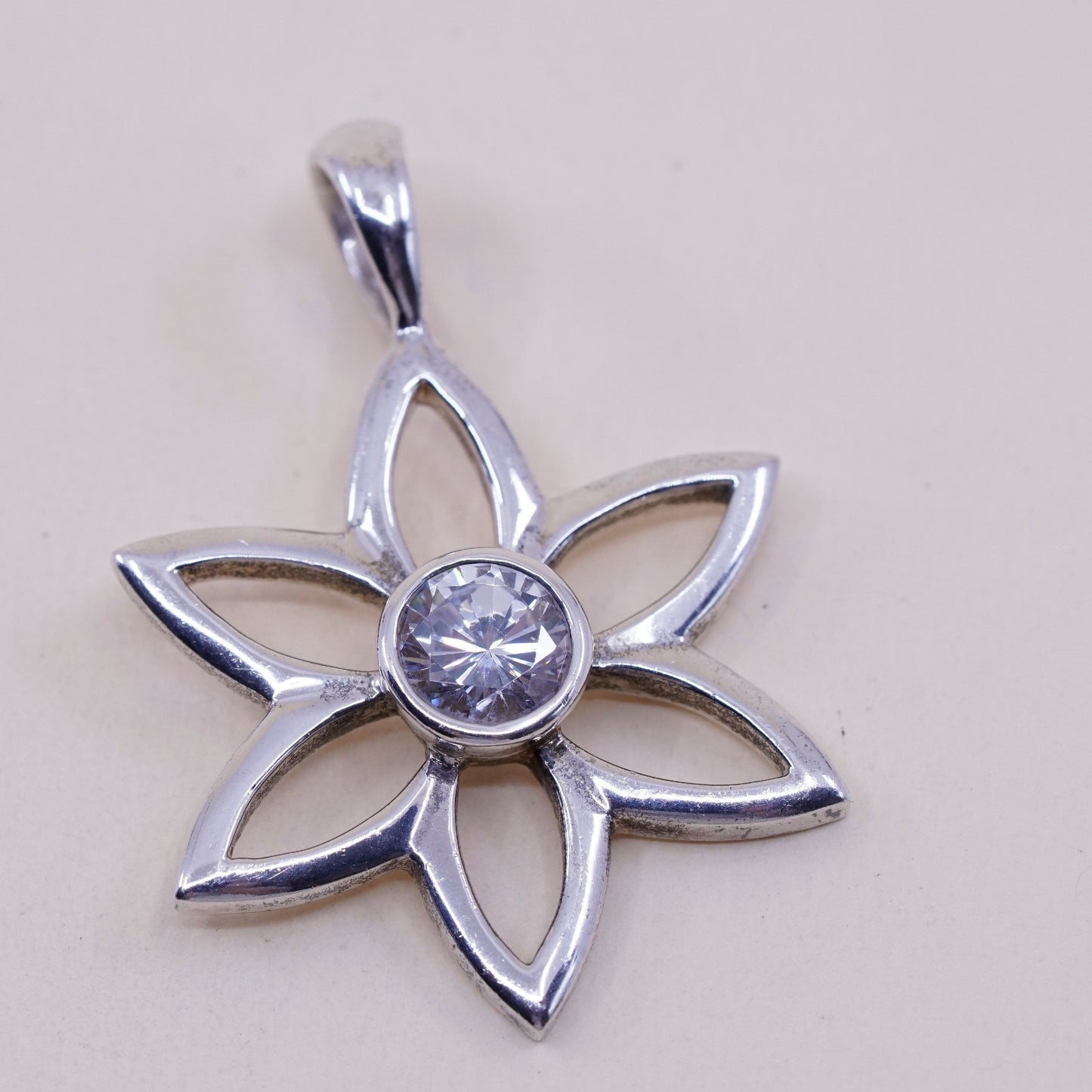 silpada handmade sterling silver pendant, Silpada S1195 Silver 925 Star/flower