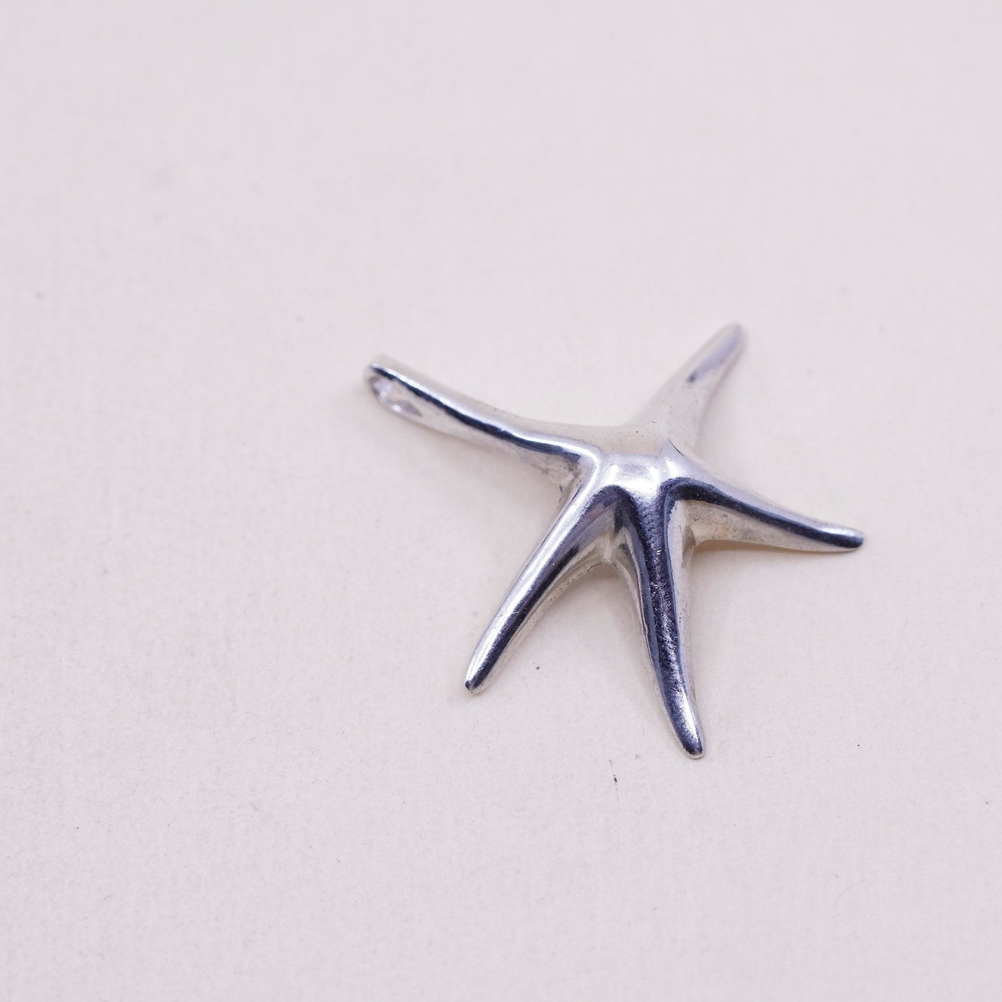 Vintage Sterling silver handmade pendant, 925 starfish