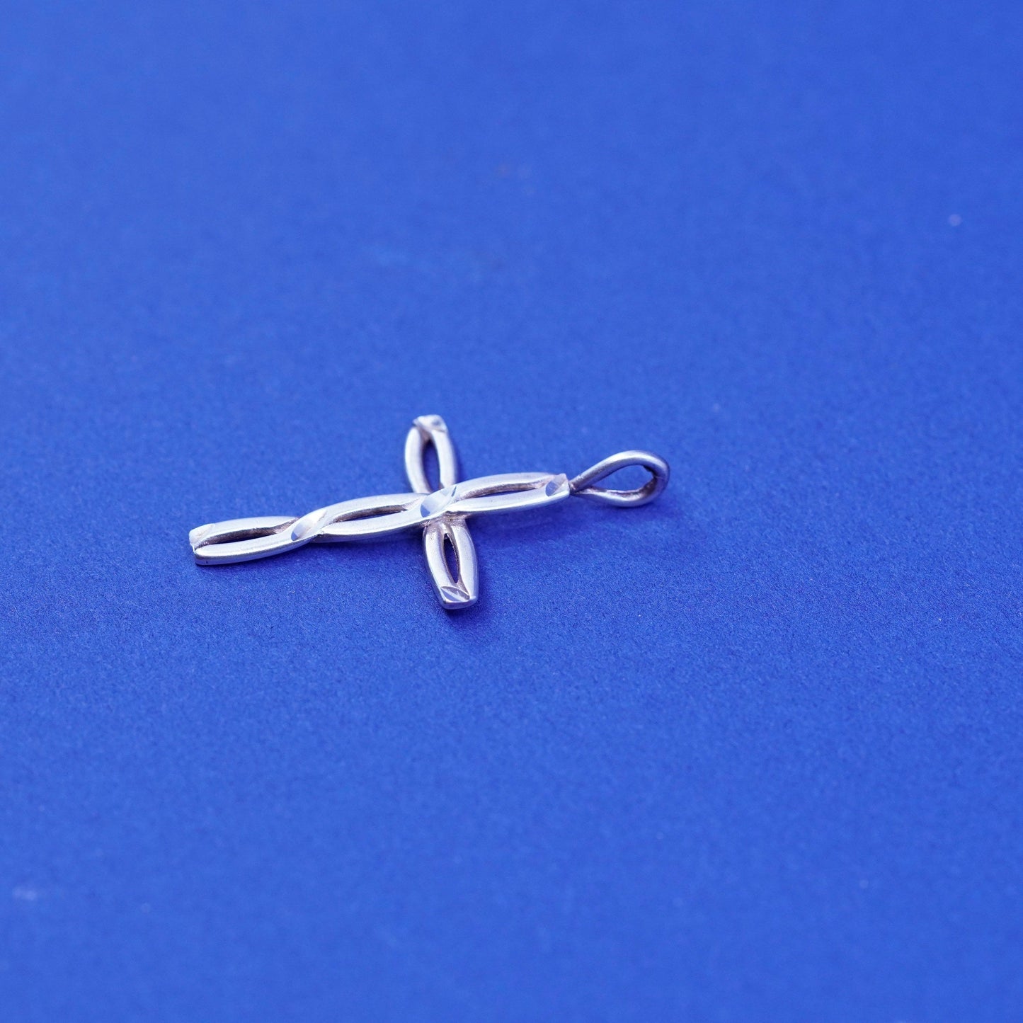 Vintage Sterling silver handmade pendant, 925 cross