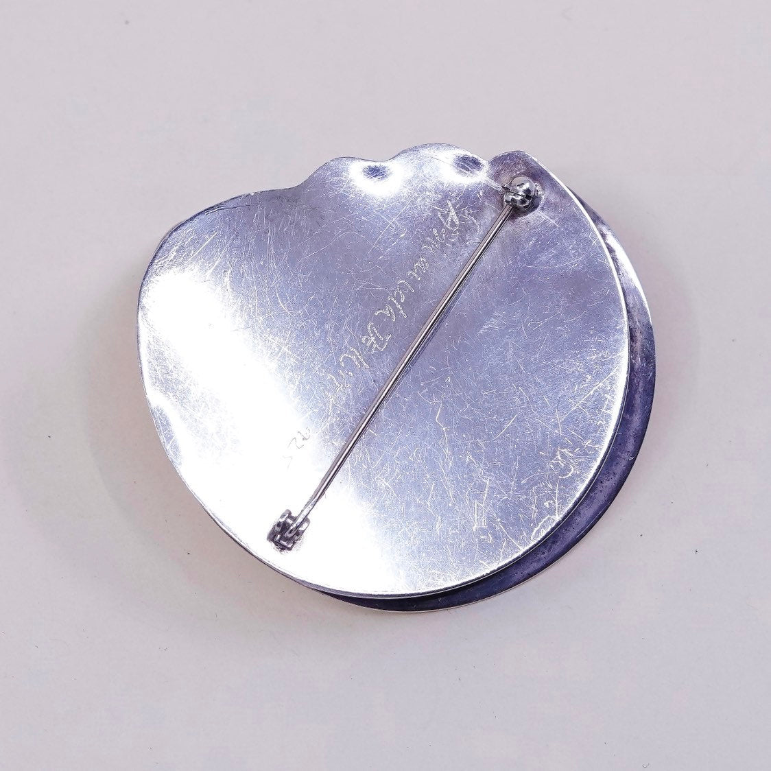 aimmcla de kitt sterling silver handmade brooch, 925 minimalist, modernist,