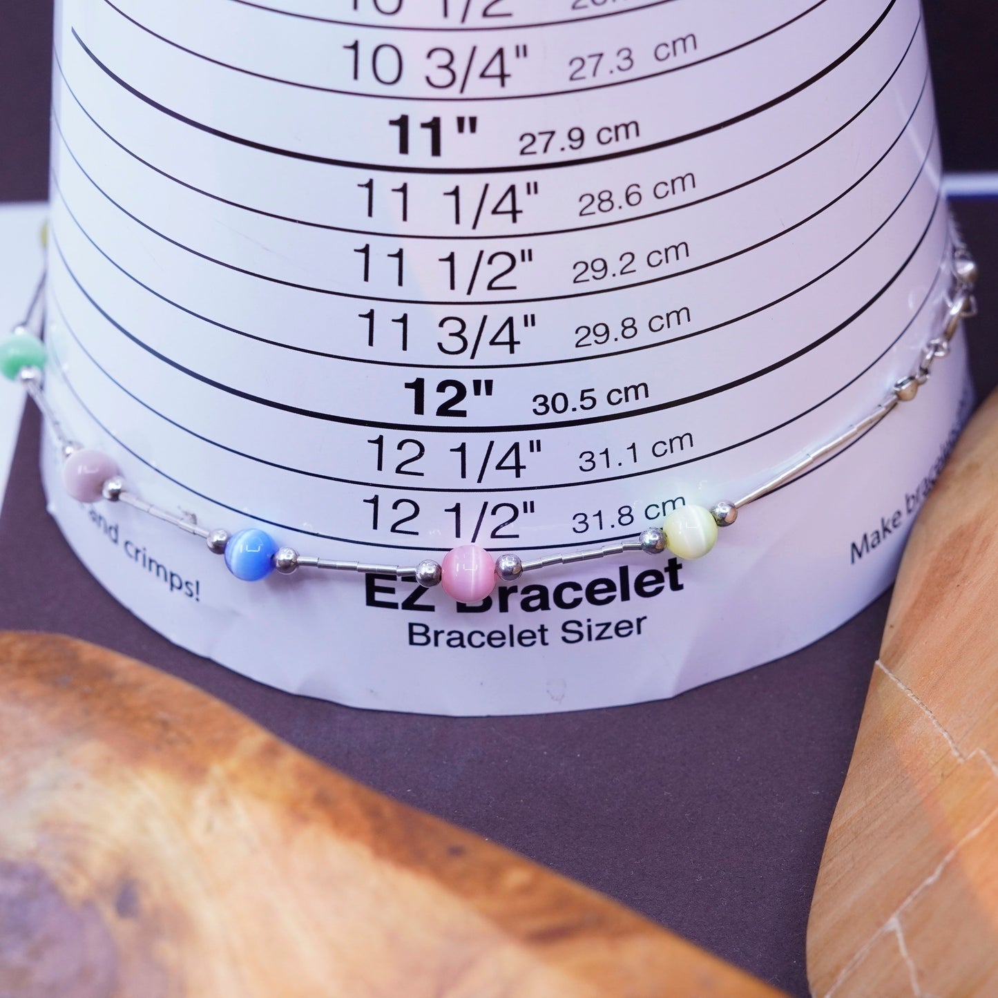 13”, Sterling 925 liquid silver handmade choker collar necklace cat’s eye beads