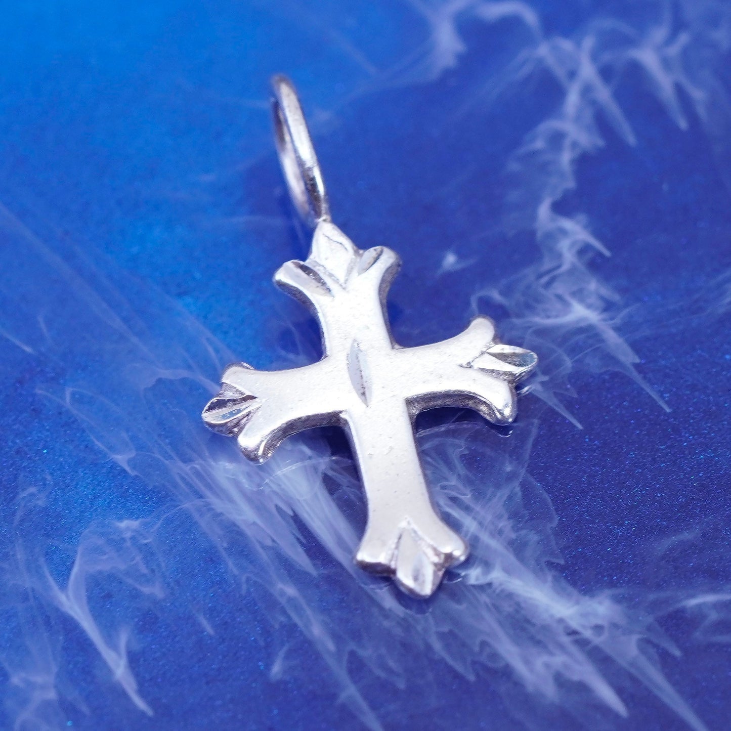 Vintage Sterling silver handmade pendant, 925 cross