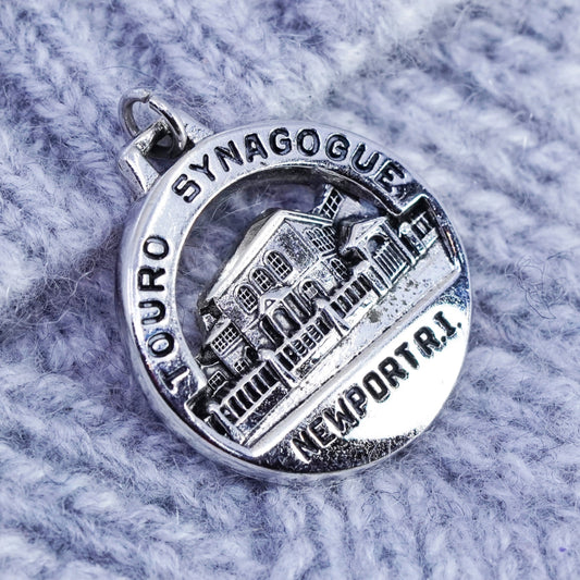 world traveler sterling 925 silver handmade touro synagogue newport pendant