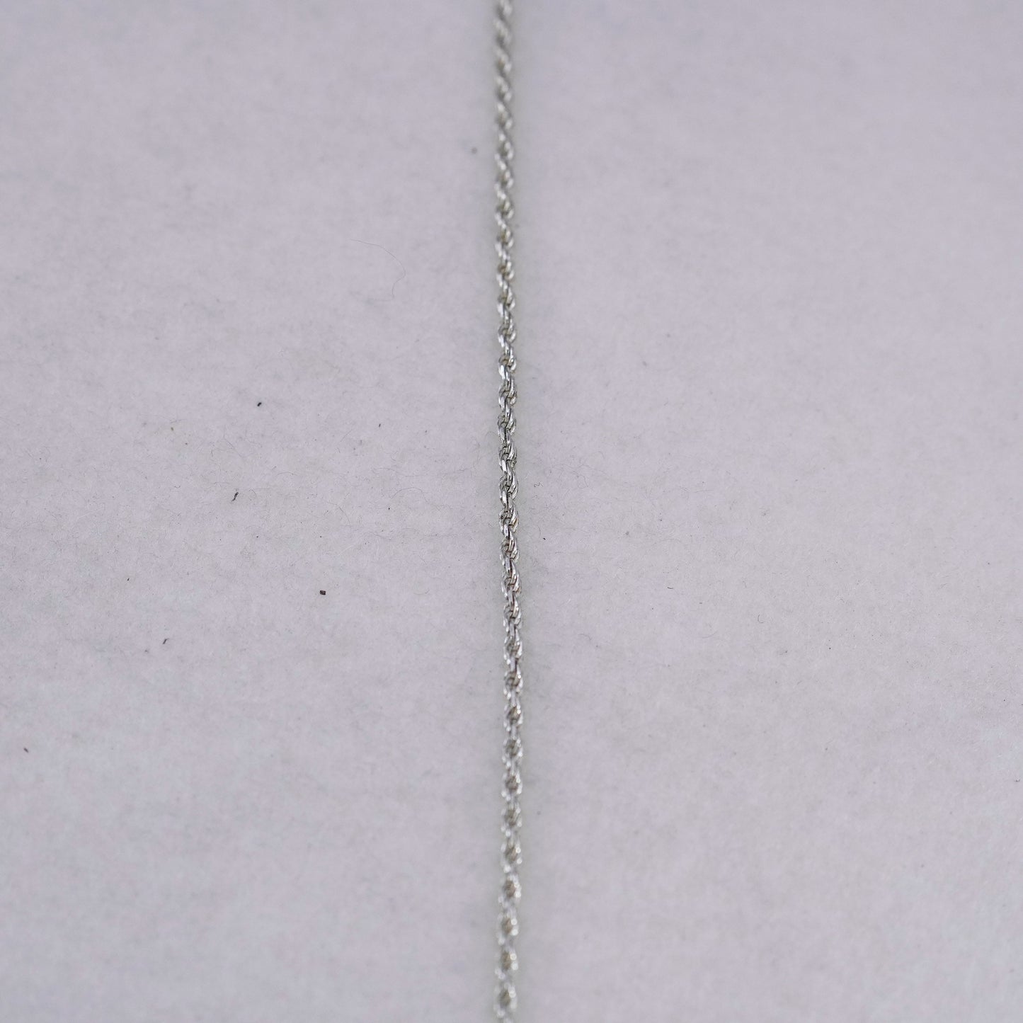 24” 2mm, vintage Sterling 925 silver rope chain necklace