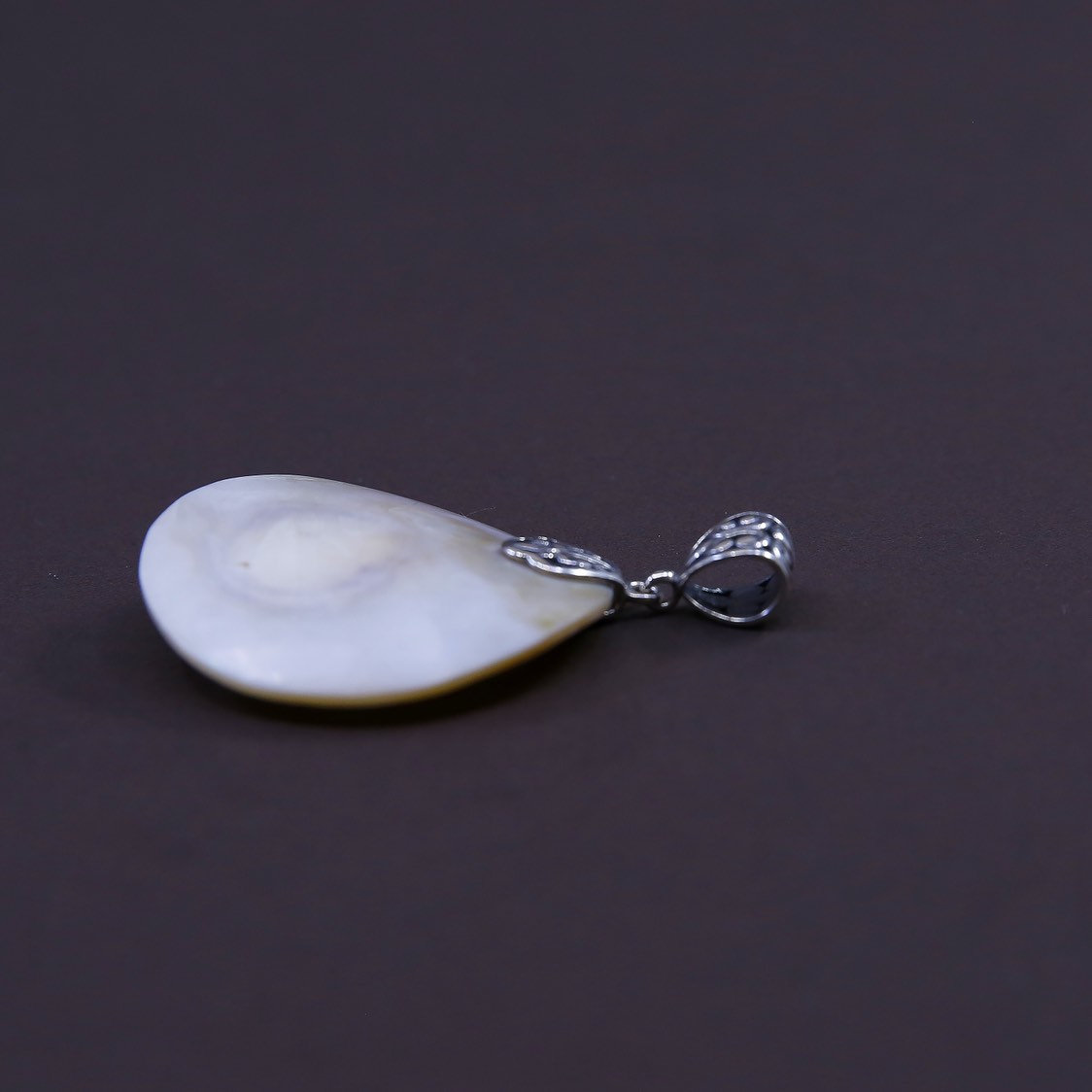 vtg Sterling silver handmade pendant, 925 w/ blister pearl N mother of pearl
