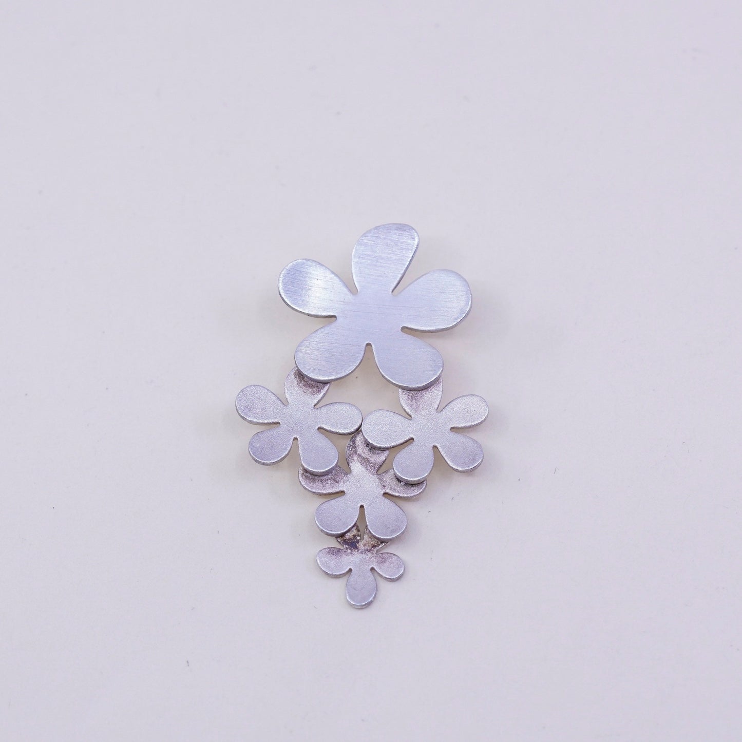 Kathy Lynn Mayeda Sterling silver earrings, 925 modern cluster plumeria flower