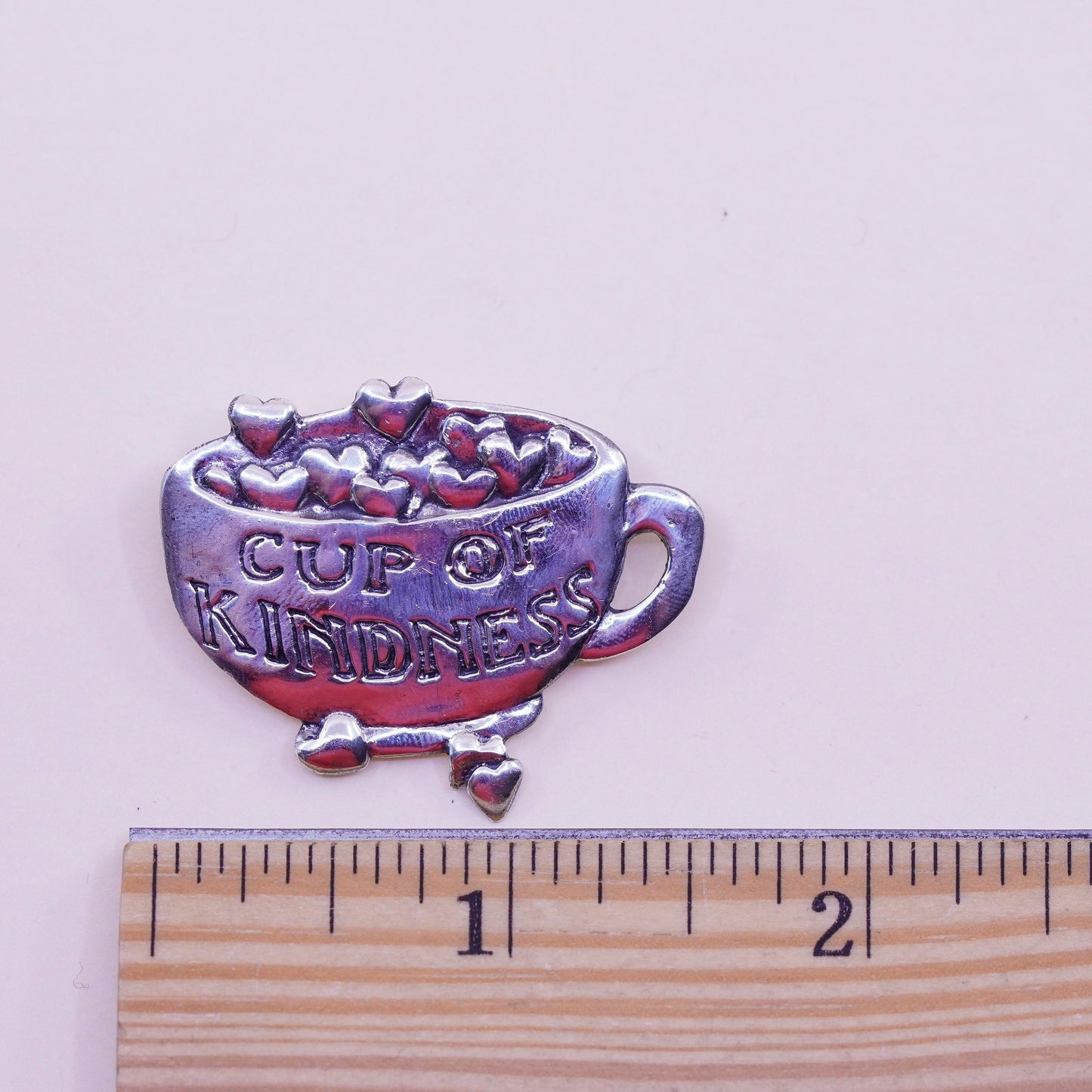 Mary Engelbreit Me Ink 925 Sterling 925 Silver “cup of kindness Folk Art Brooch