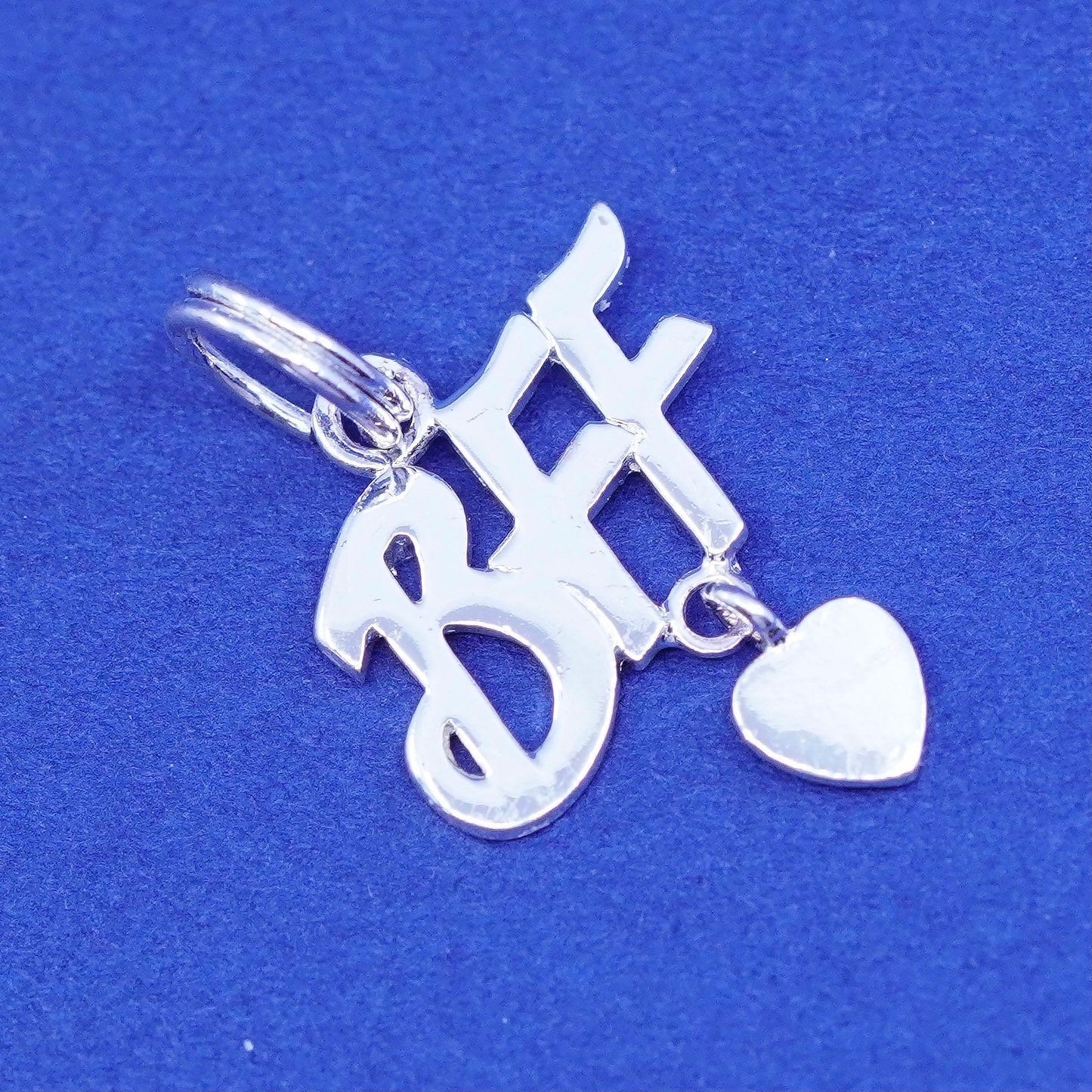 vtg Sterling silver handmade heart “sweet 16” filigree pendant, 925 tag charm