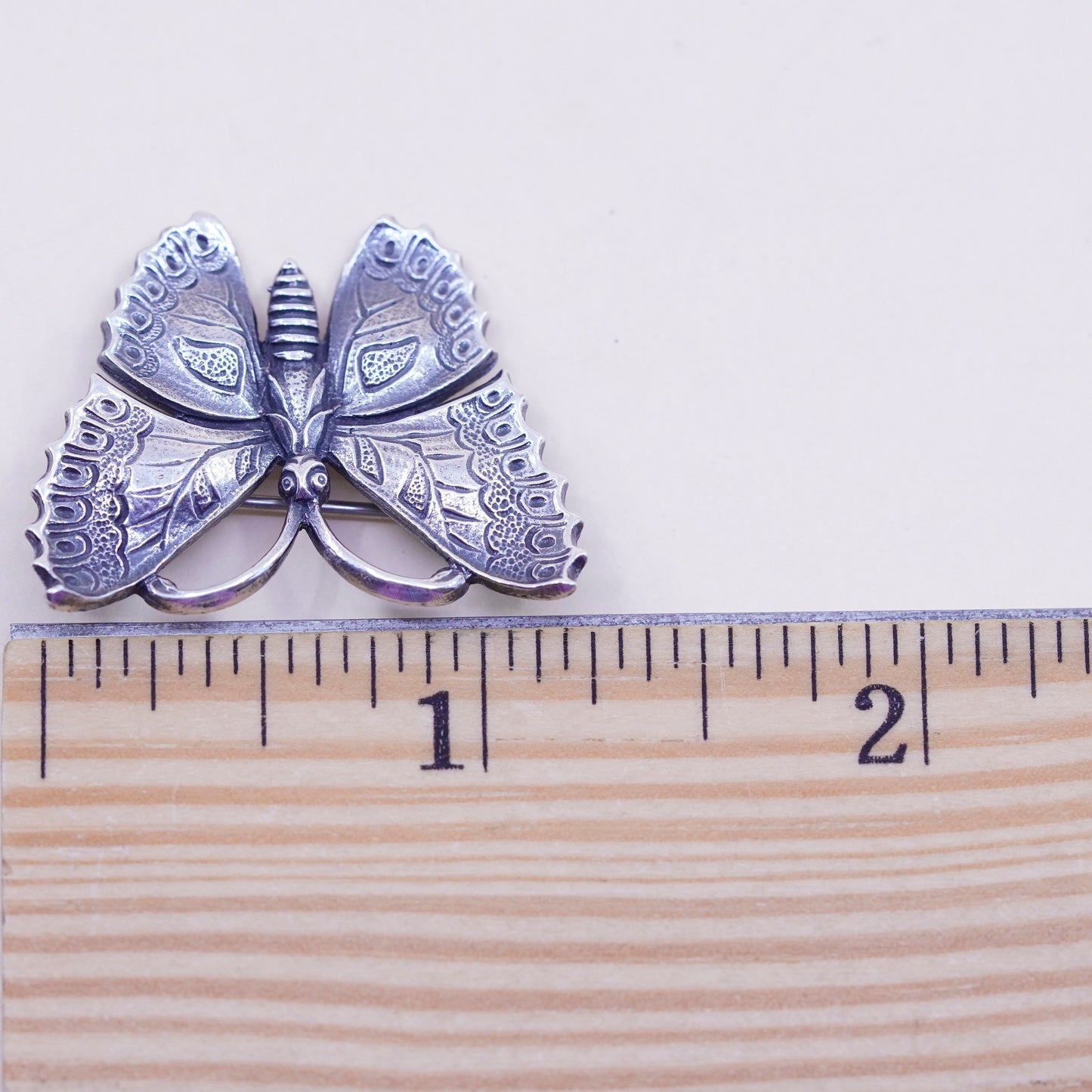 vintage Cini Sterling silver handmade brooch, 925 butterfly pin