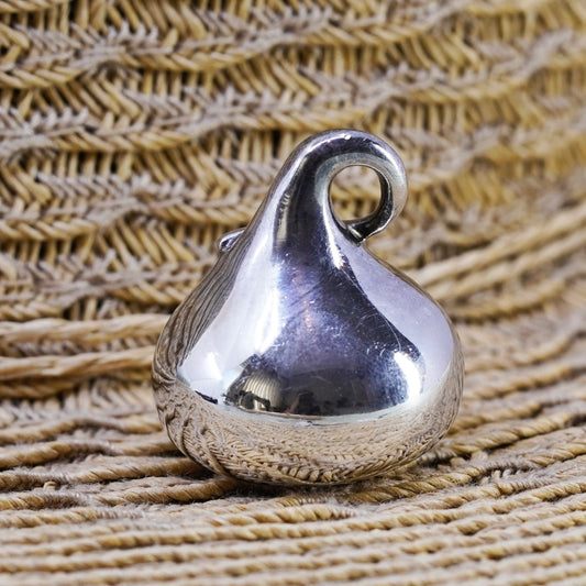 Vintage Bayanihan handmade sterling silver kisses chocolate charm, 925 pendant