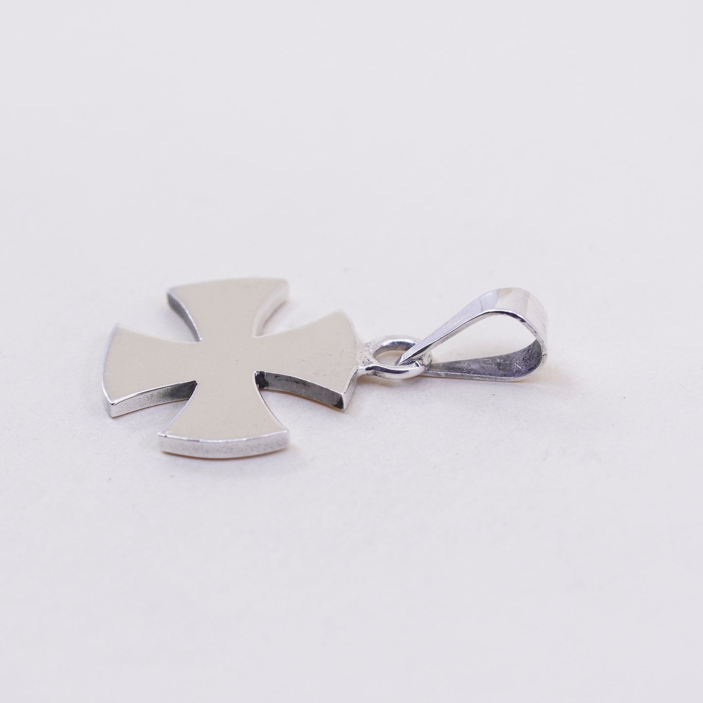 Vintage sterling silver pendant, cross mexico 925 handmade pendant