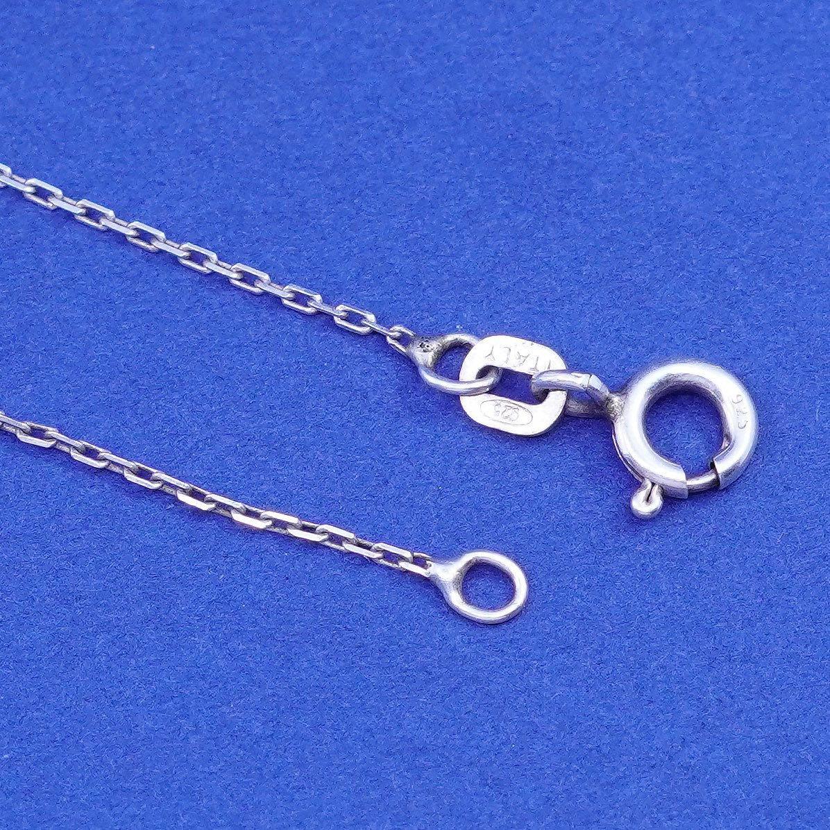 18”, 1mm, vintage Sterling silver handmade necklace, 925 circle chain