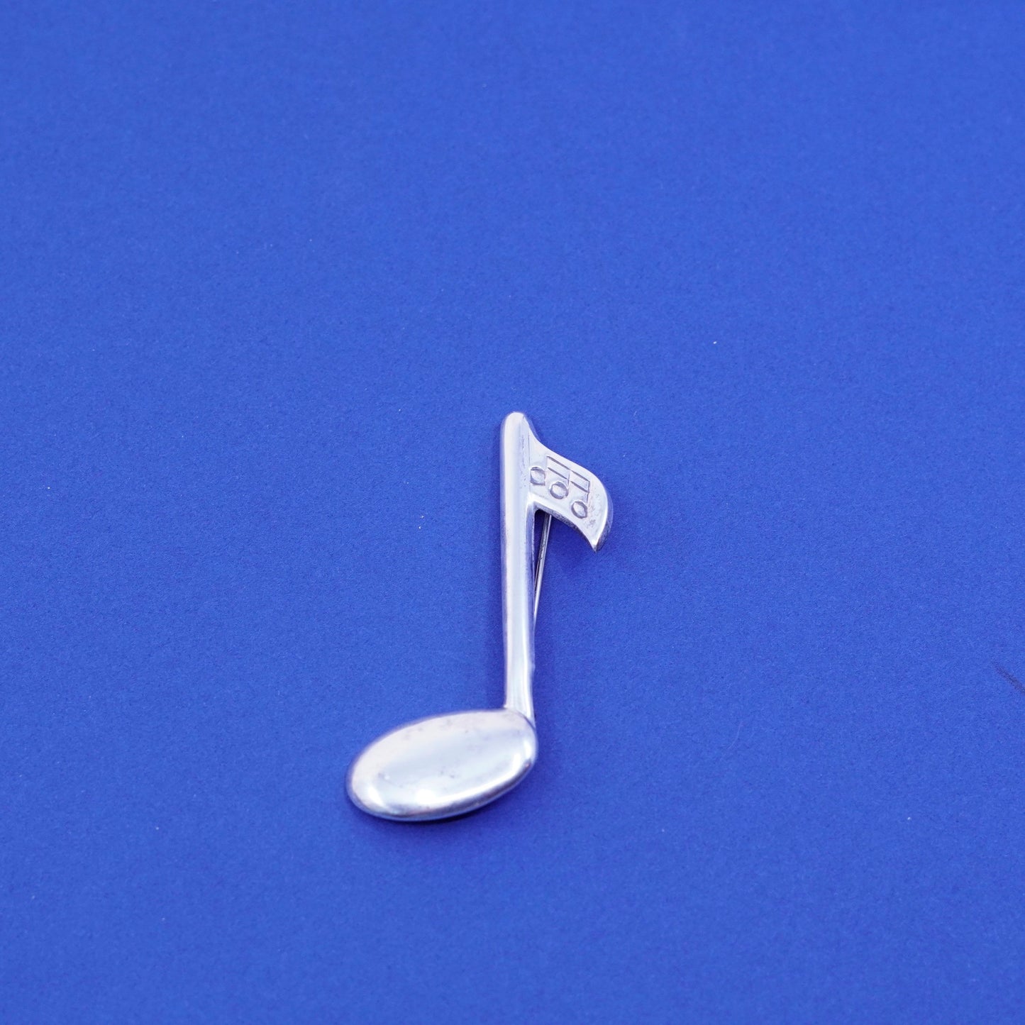 vintage Jewel Art Sterling silver handmade brooch, music note pin