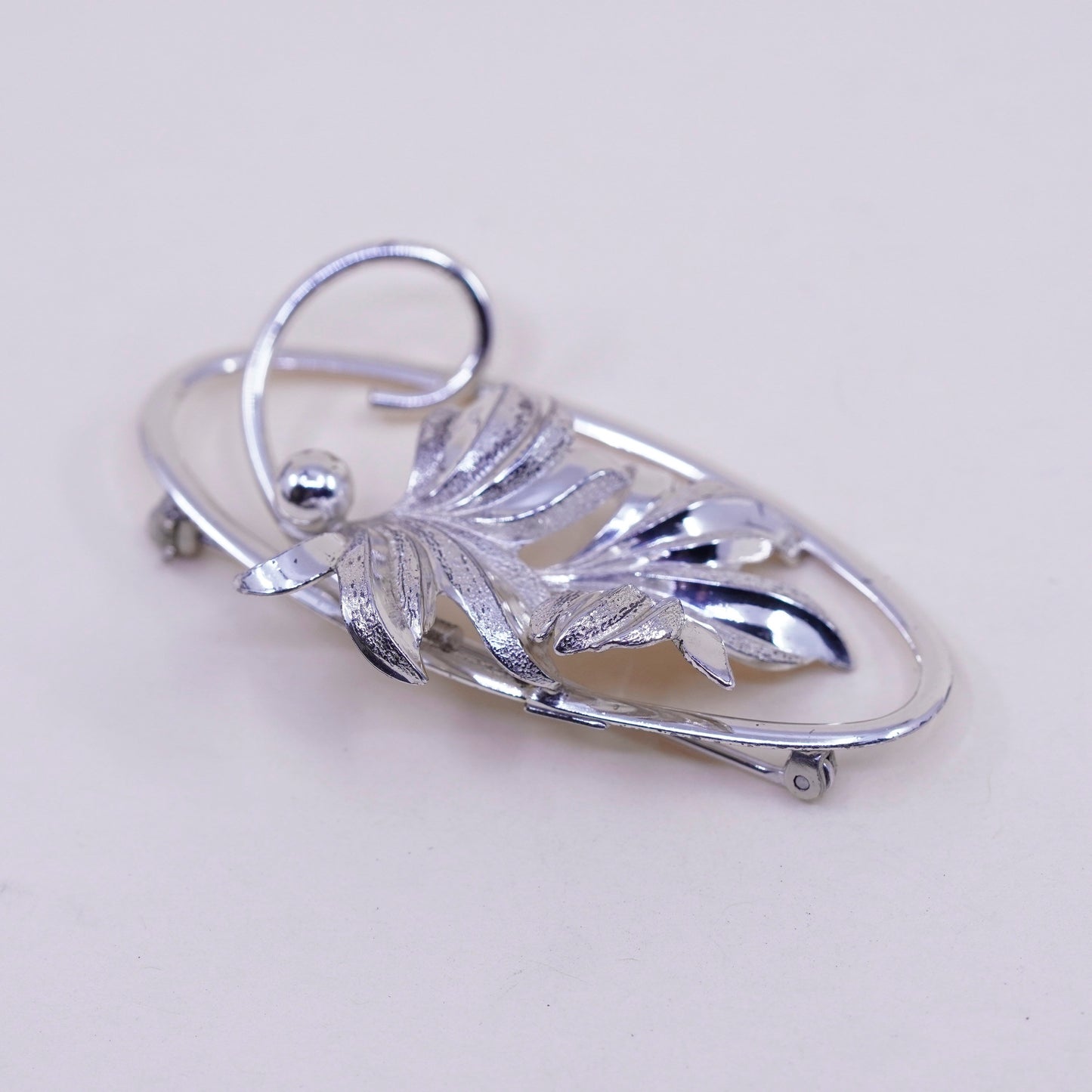 Vintage Forstner Sterling silver handmade brooch, 925 leaf pin