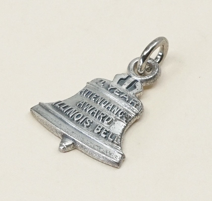 VTG sterling silver handmade pendant, 925 Mexico bell charm