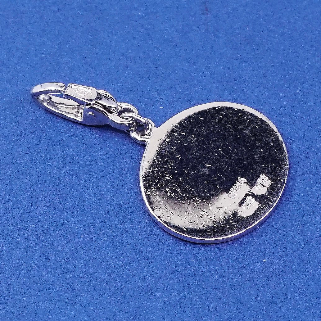 WJ Sterling silver handmade pendant, 925 tag charm with tree