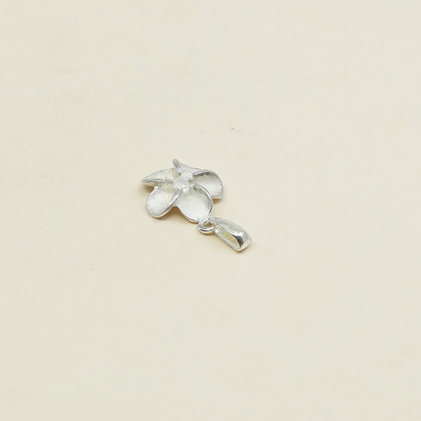 Vintage Sterling silver handmade pendant, 925 flower