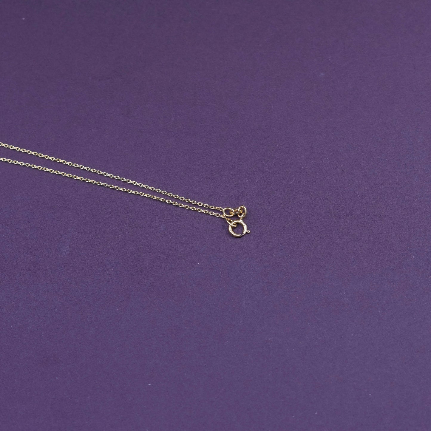 16”, vermeil gold Sterling silver necklace, 925 chain w/ diamond cross pendant