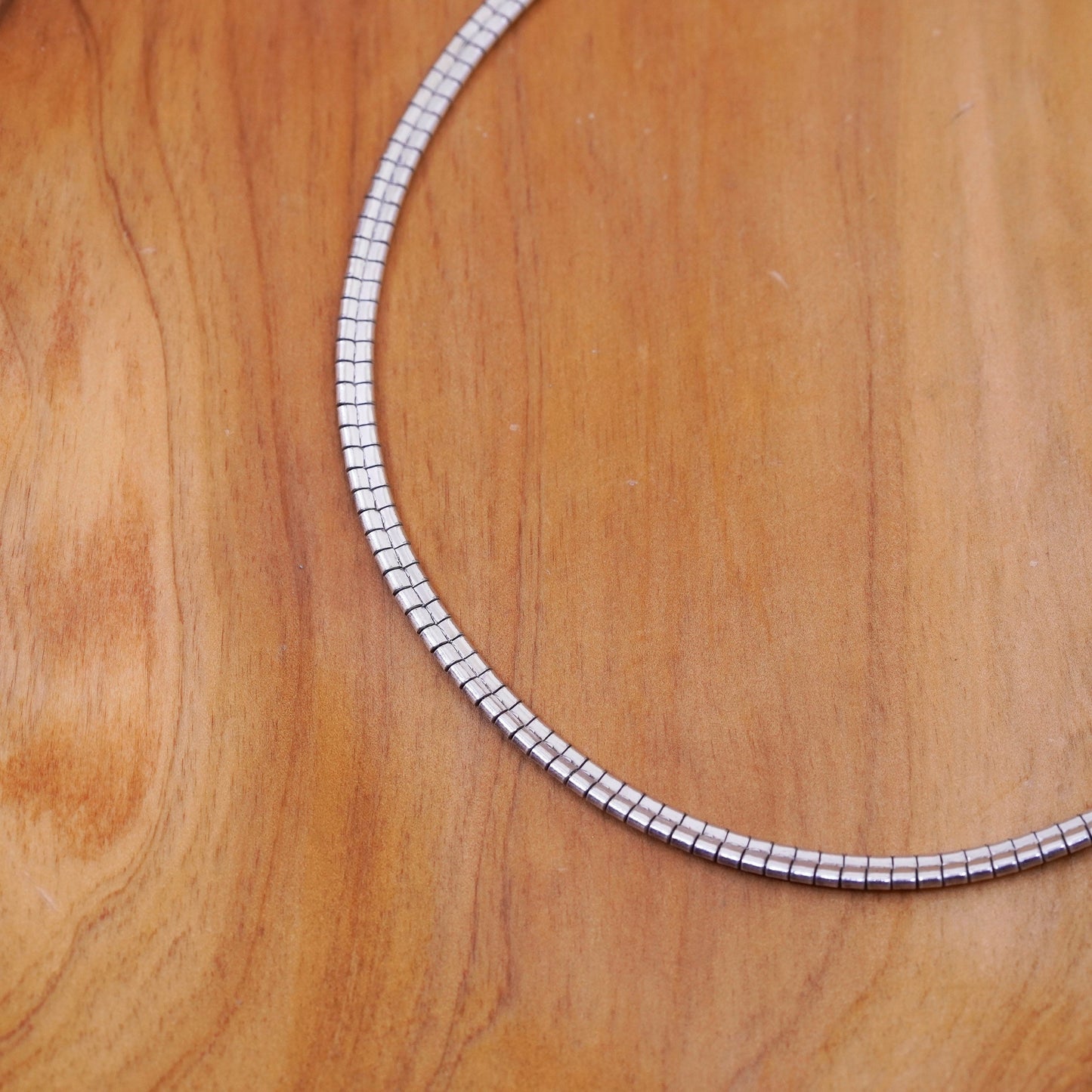 16”, 4mm, vintage Italy Sterling silver omega chain, Italy 925 necklace