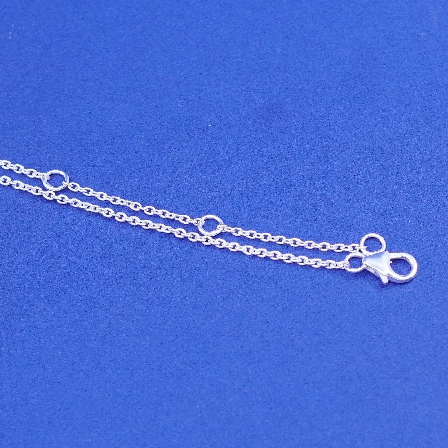 18+2”, 1mm, vintage Sterling silver necklace, 925 circle chain