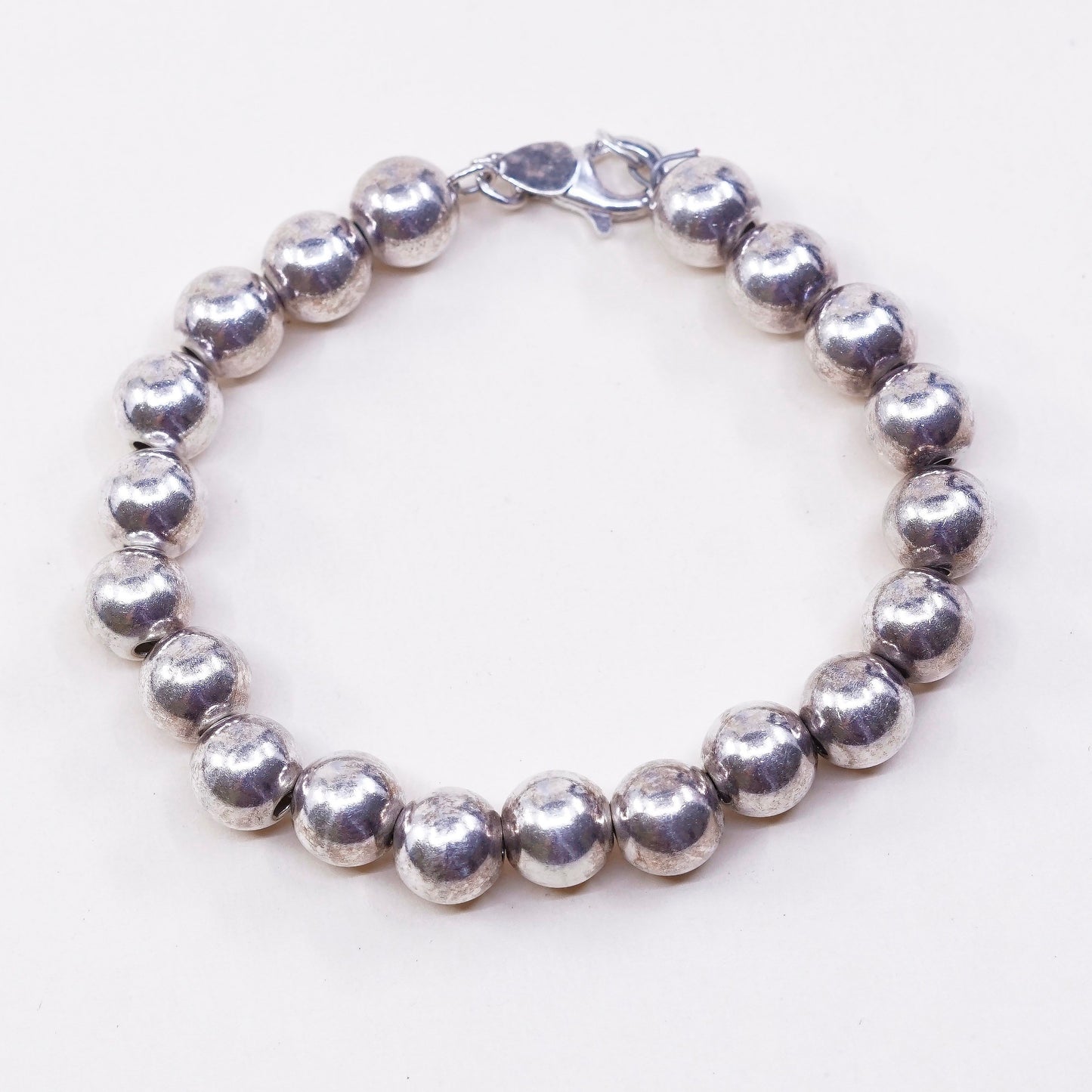 6.75” VTG Silpada 925 Sterling Silver Ball Bead “Rich Abundance” Bracelet B2414