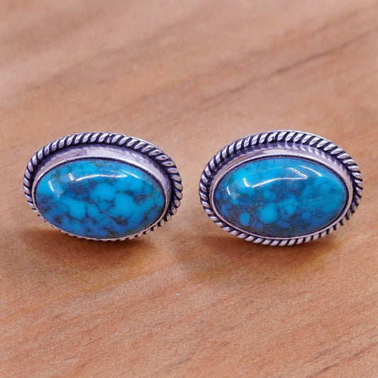 Native American Navajo William G Johnson Sterling silver earrings, 925 studs