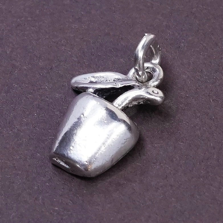 vtg Sterling silver handmade pendant, 925 Apple charm