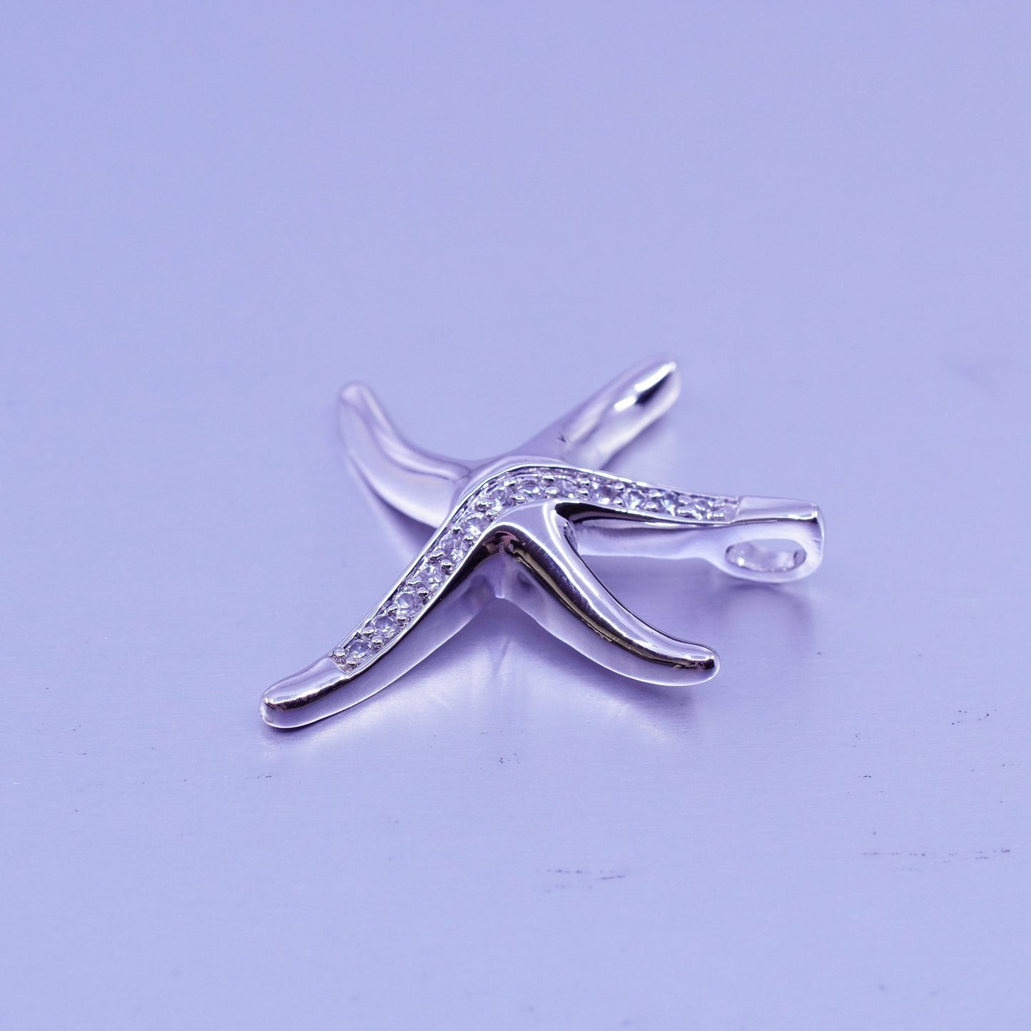 Antique Sterling silver handmade 925 starfish star charm pendant