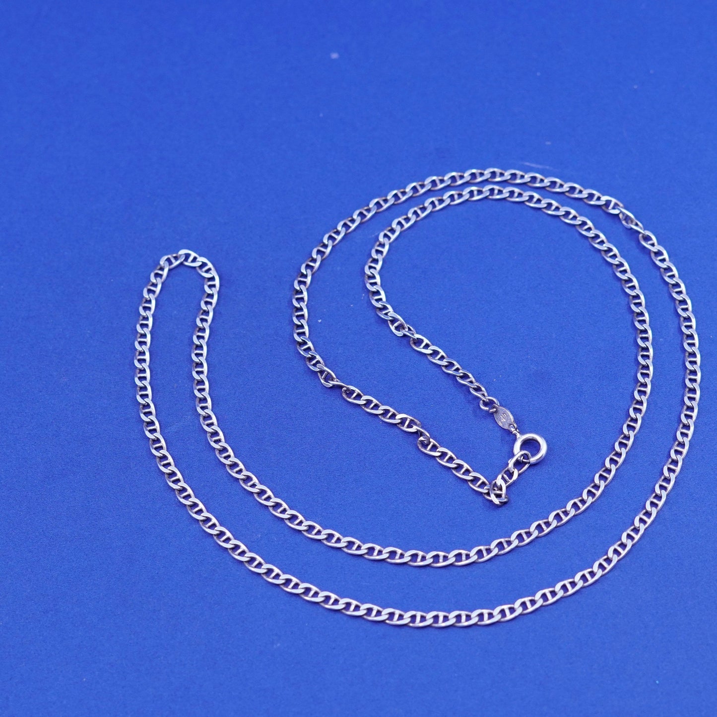 30”, 3mm, vintage Sterling silver handmade necklace, 925 anchor link chain