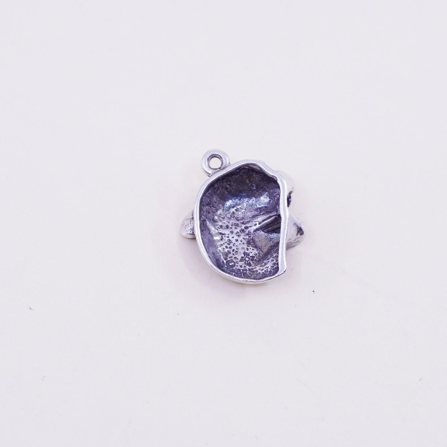 Vintage sterling silver handmade charm, 925 leopard cat lion pendant