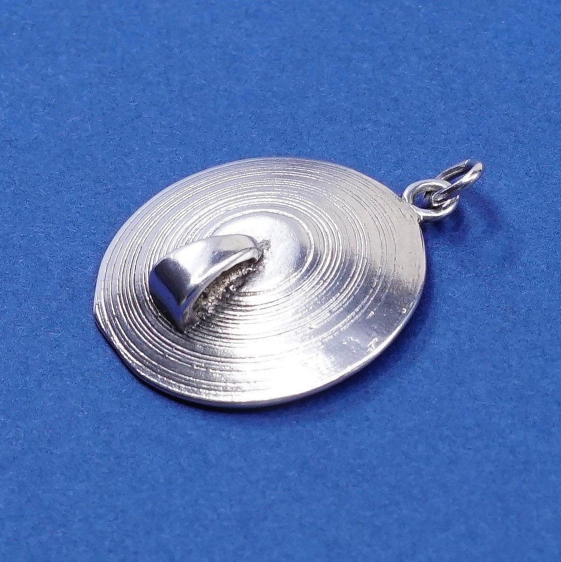 vtg sterling silver handmade pendant, modern 925 charm