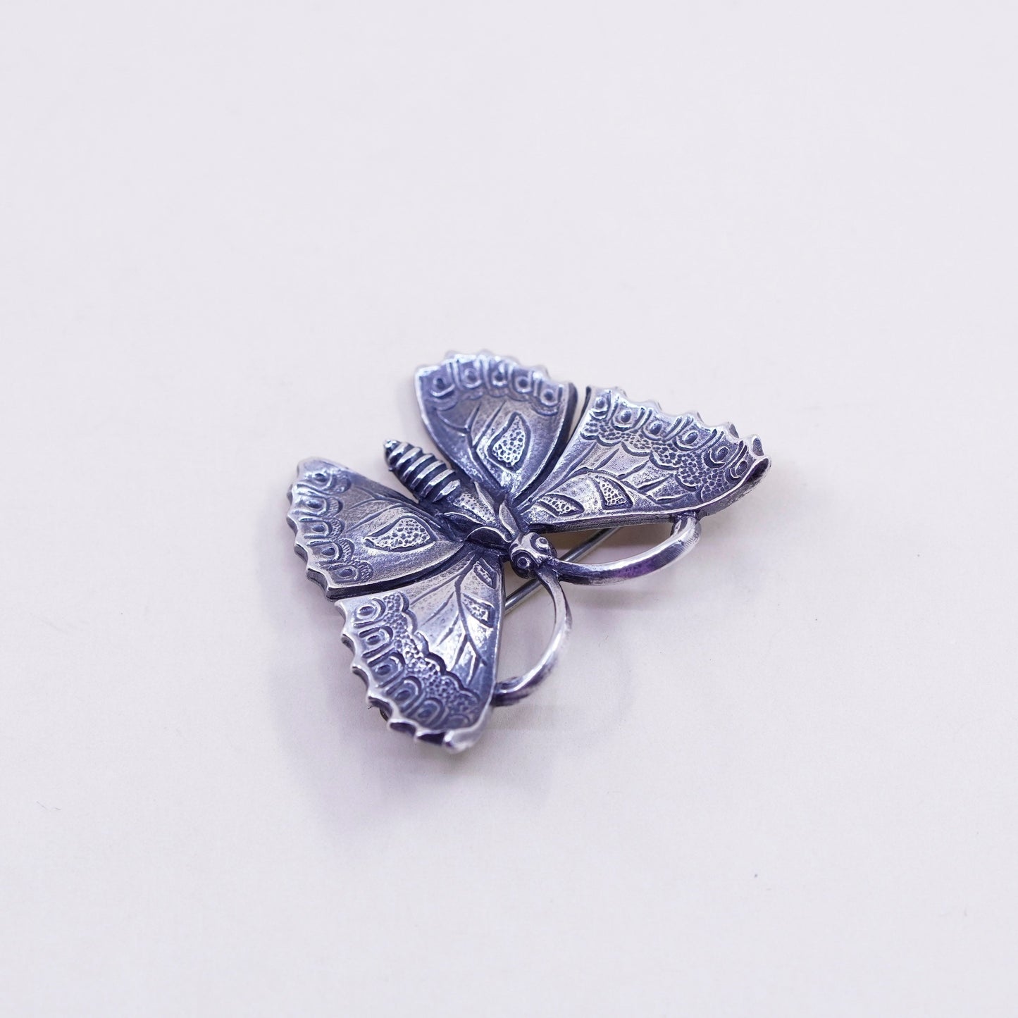 vintage Cini Sterling silver handmade brooch, 925 butterfly pin