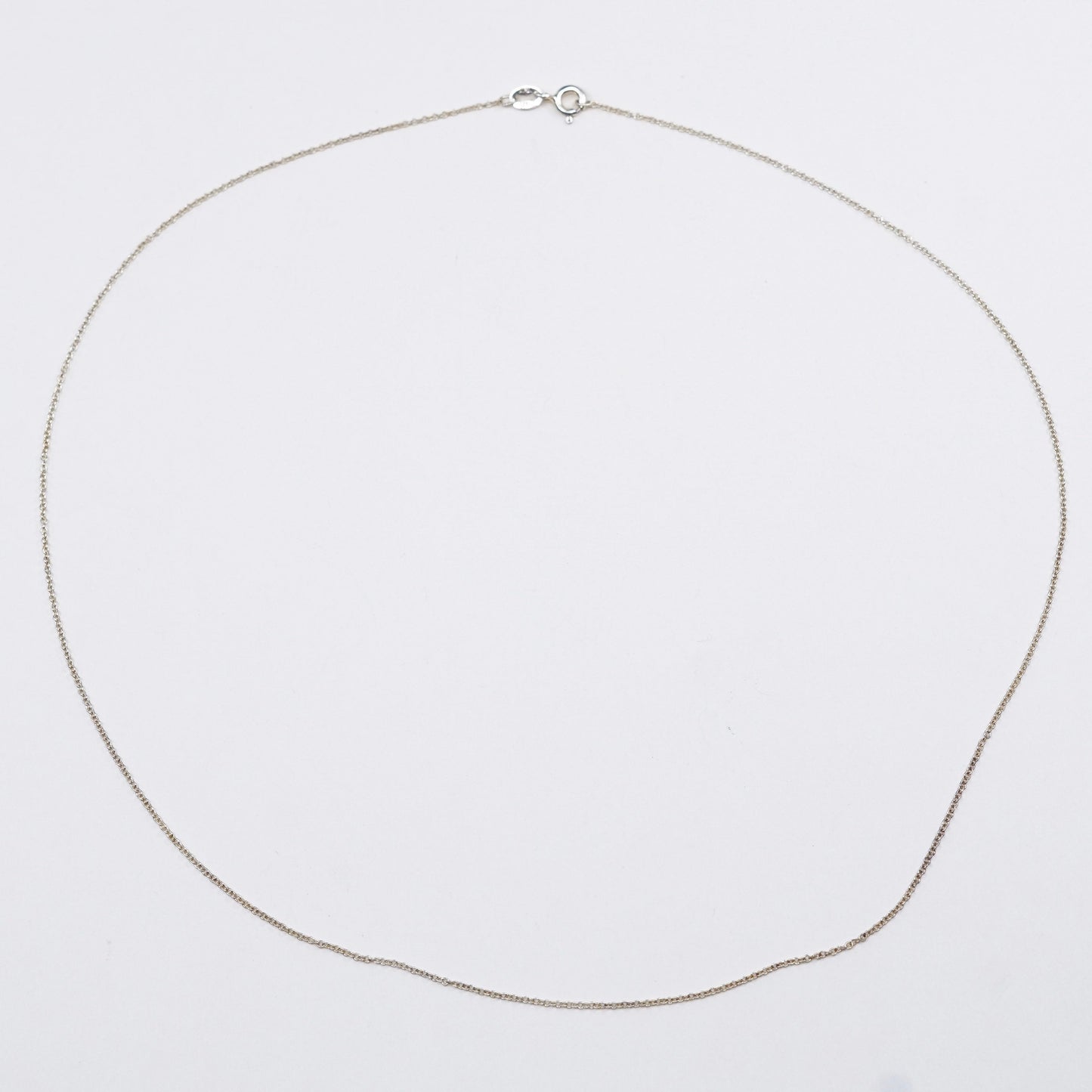 18”, 1mm, vermeil Gold over sterling silver circle chain, Italy 925 necklace