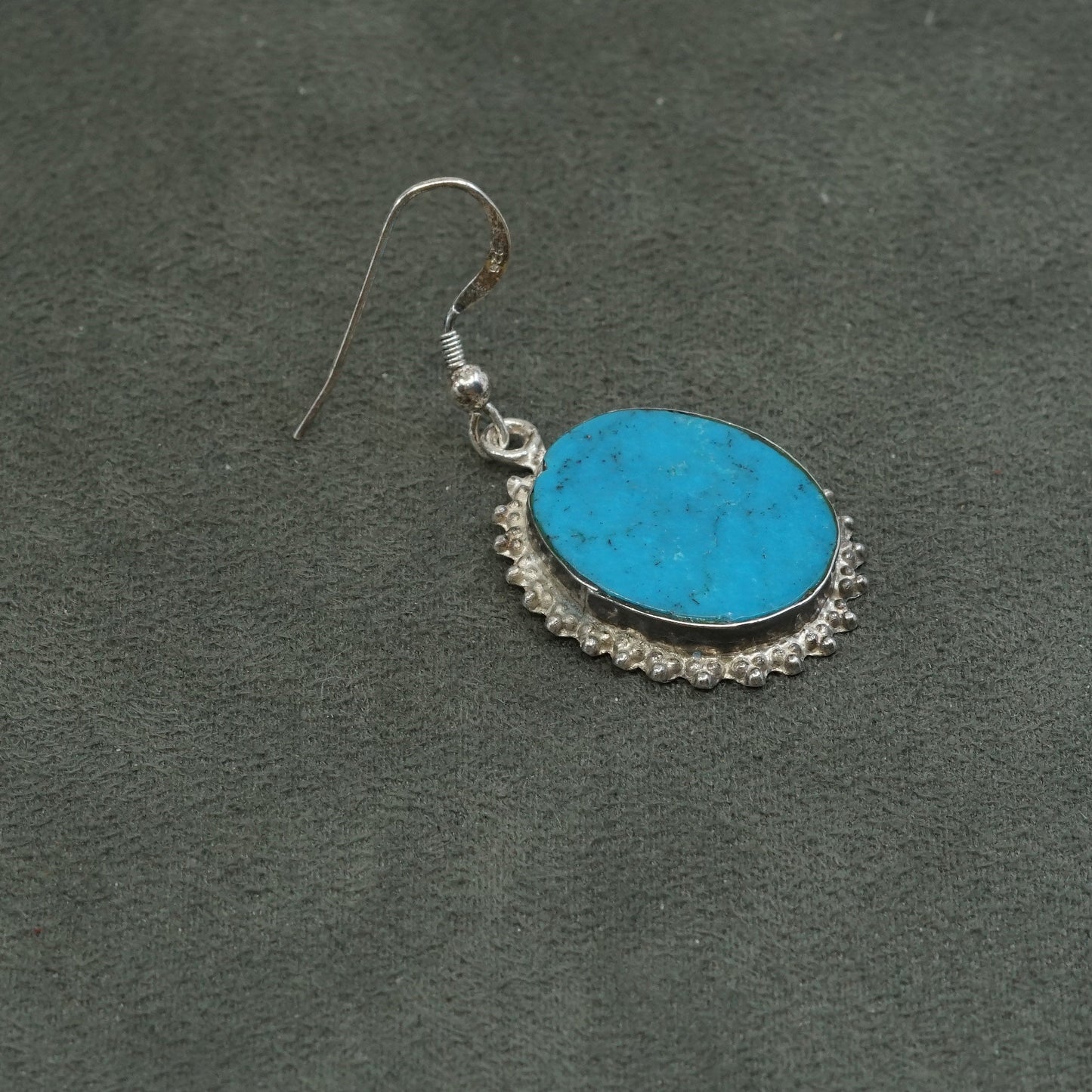 vtg Sterling silver handmade earrings, Mexico 925 w/ turquoise