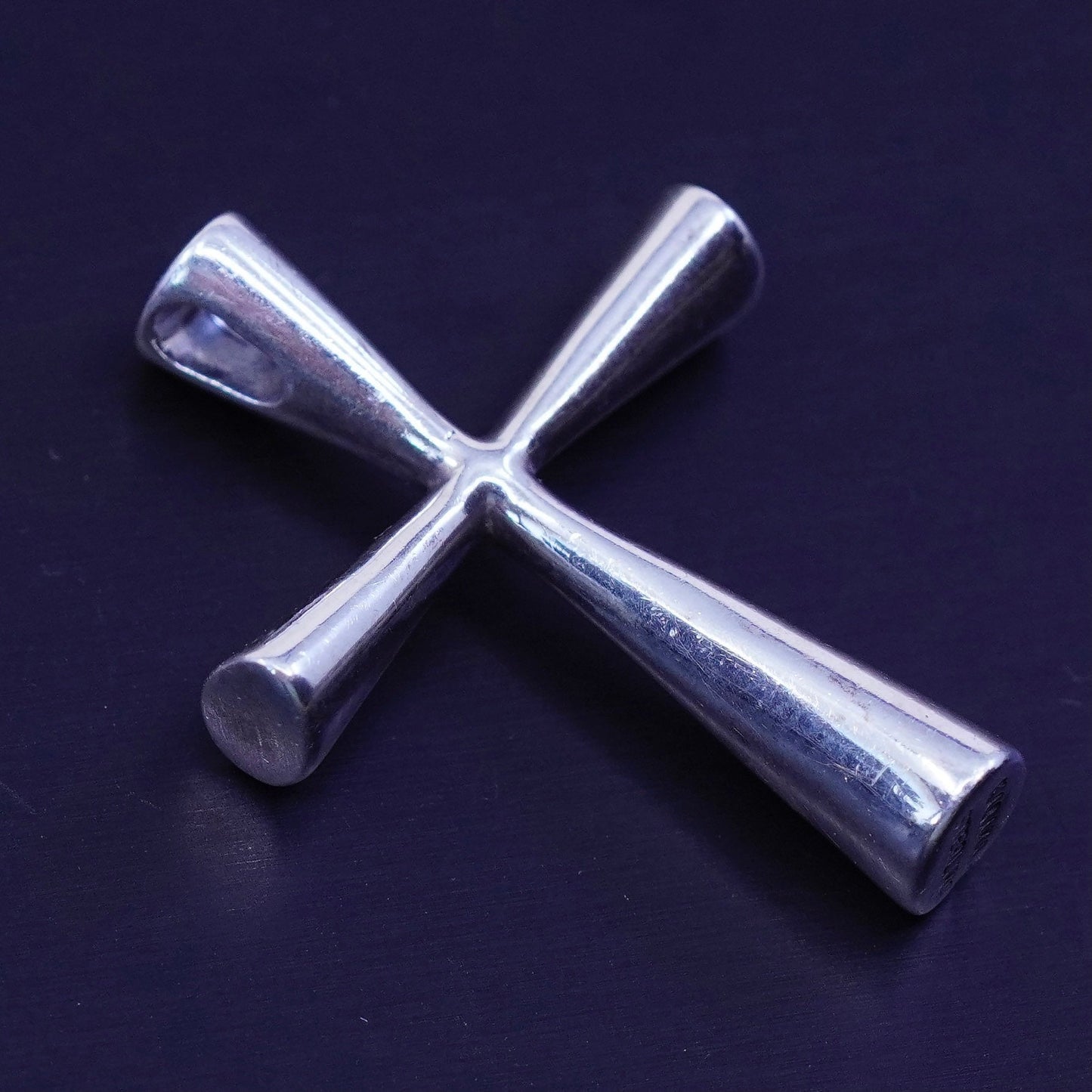 Vintage Kabana sterling 925 silver handmade cross pendant