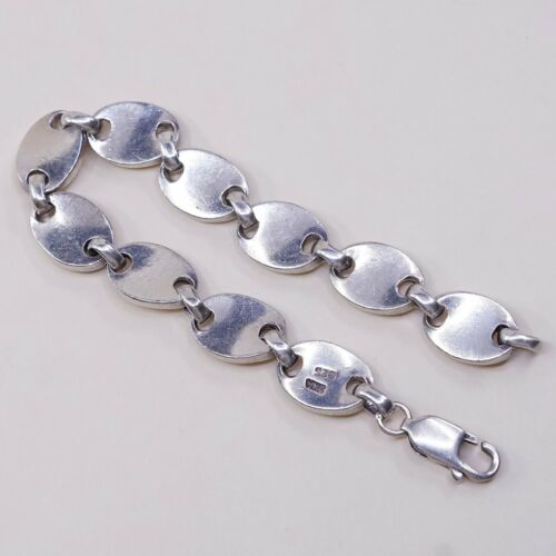 VINTAGE ZINA OF BEVERLY HILLS STERLING 925 Silver MODERN CHUNKY LINK BRACELET