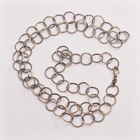 24”, vintage Danecraft vermeil, gold over sterling silver handmade necklace