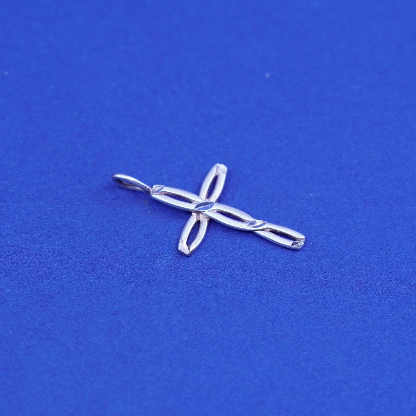 Vintage Sterling silver handmade pendant, 925 cross