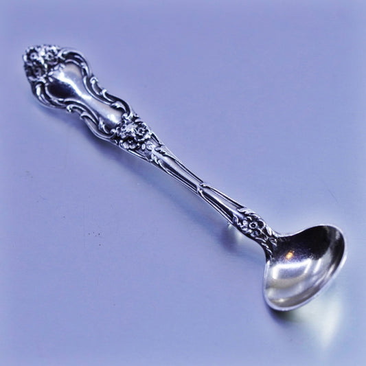 Vintage sterling silver handmade brooch, 925 mini spoon pin