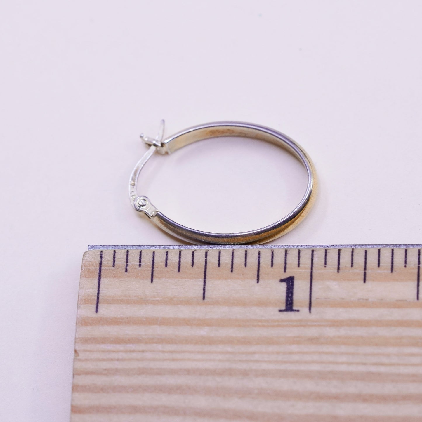 0.75”, vermeil gold over sterling silver loop earrings, minimalist, 925 hoops