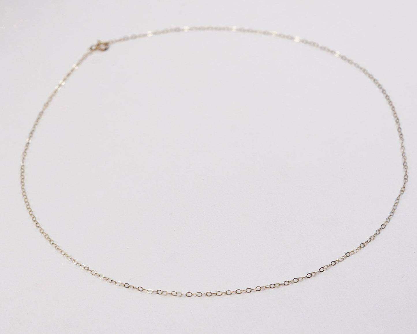 18”, vtg vermeil gold over Sterling silver necklace, 925 flatten circle chain