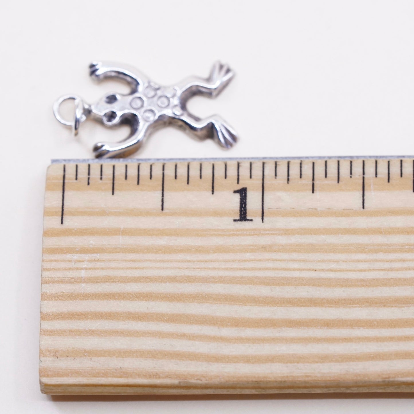 Handmade vintage Sterling silver pendant, 925 frog shaped charm