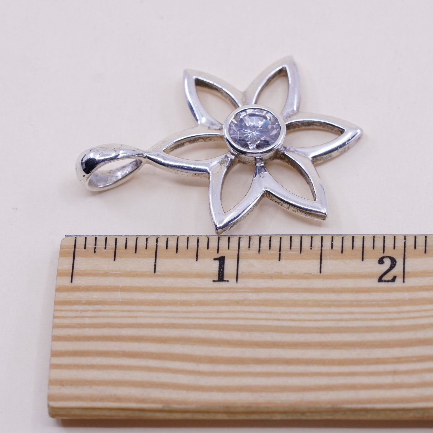 silpada handmade sterling silver pendant, Silpada S1195 Silver 925 Star/flower